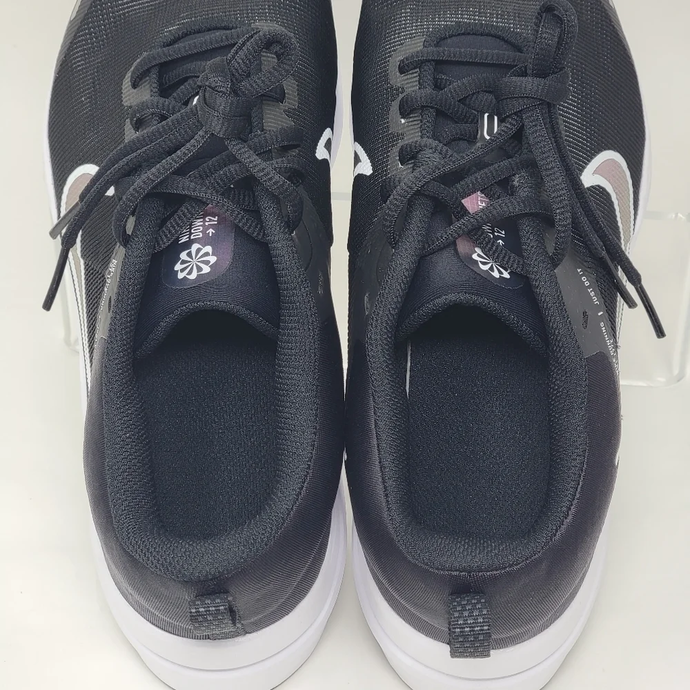 Nike Youth Size 6Y Downshifter 12 Running Shoes DM4194-003 Black White New